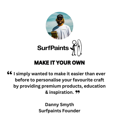 All-in-One Bamboo Surfboard Art Kit: DIY Surface Prep, Paint & Customise - Includes Primary & Pastel Acrylic Sets