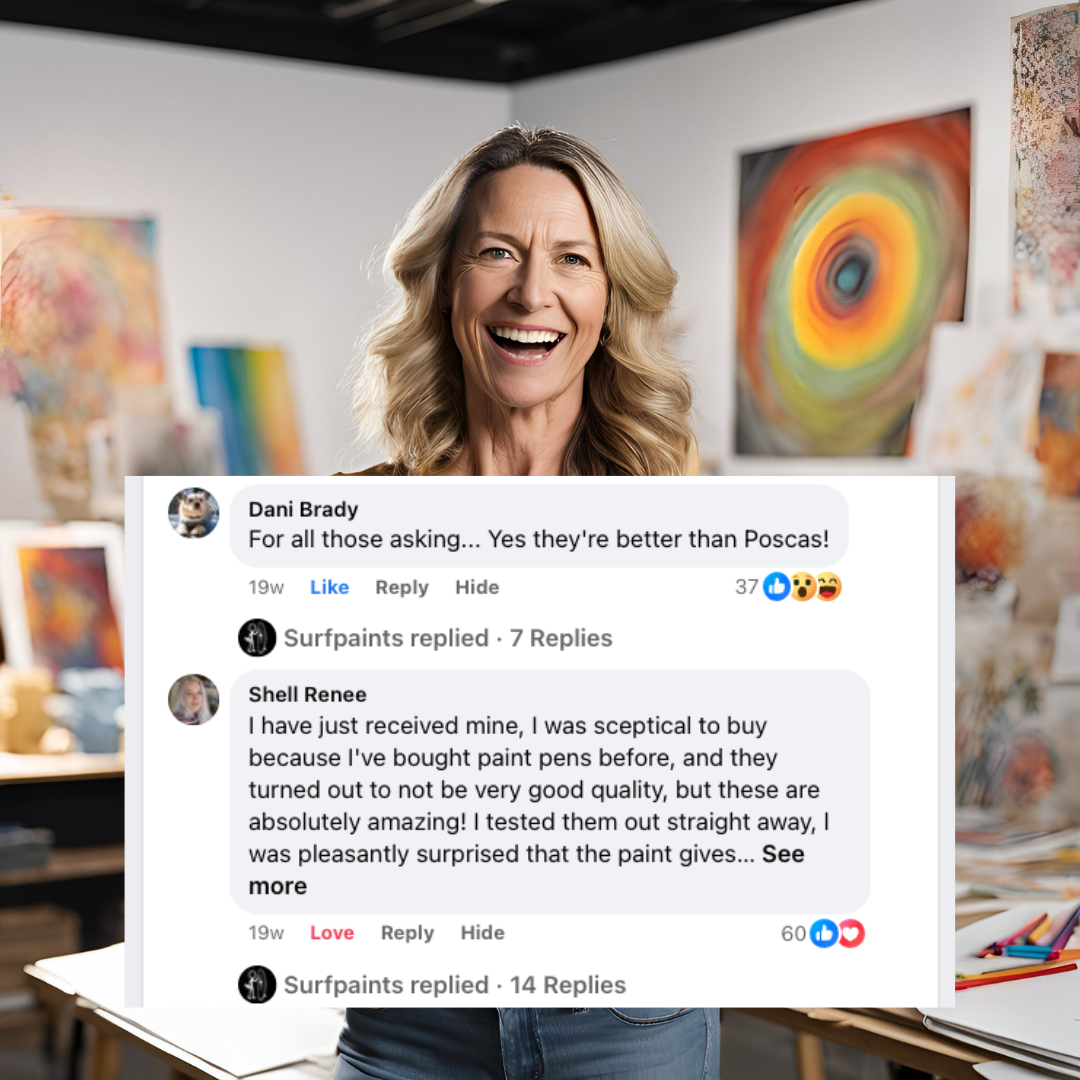 Surfpaints Complete Artist Set – Every Colour & Size in One Box - Artist Grade Weatherproof Formula for All Surfaces