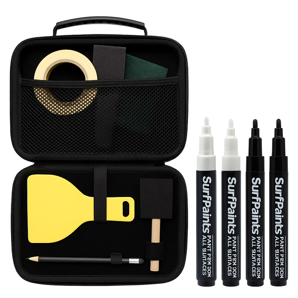 Artist Case + Extra Fine 1mm Tips (2 Black & 2 White)