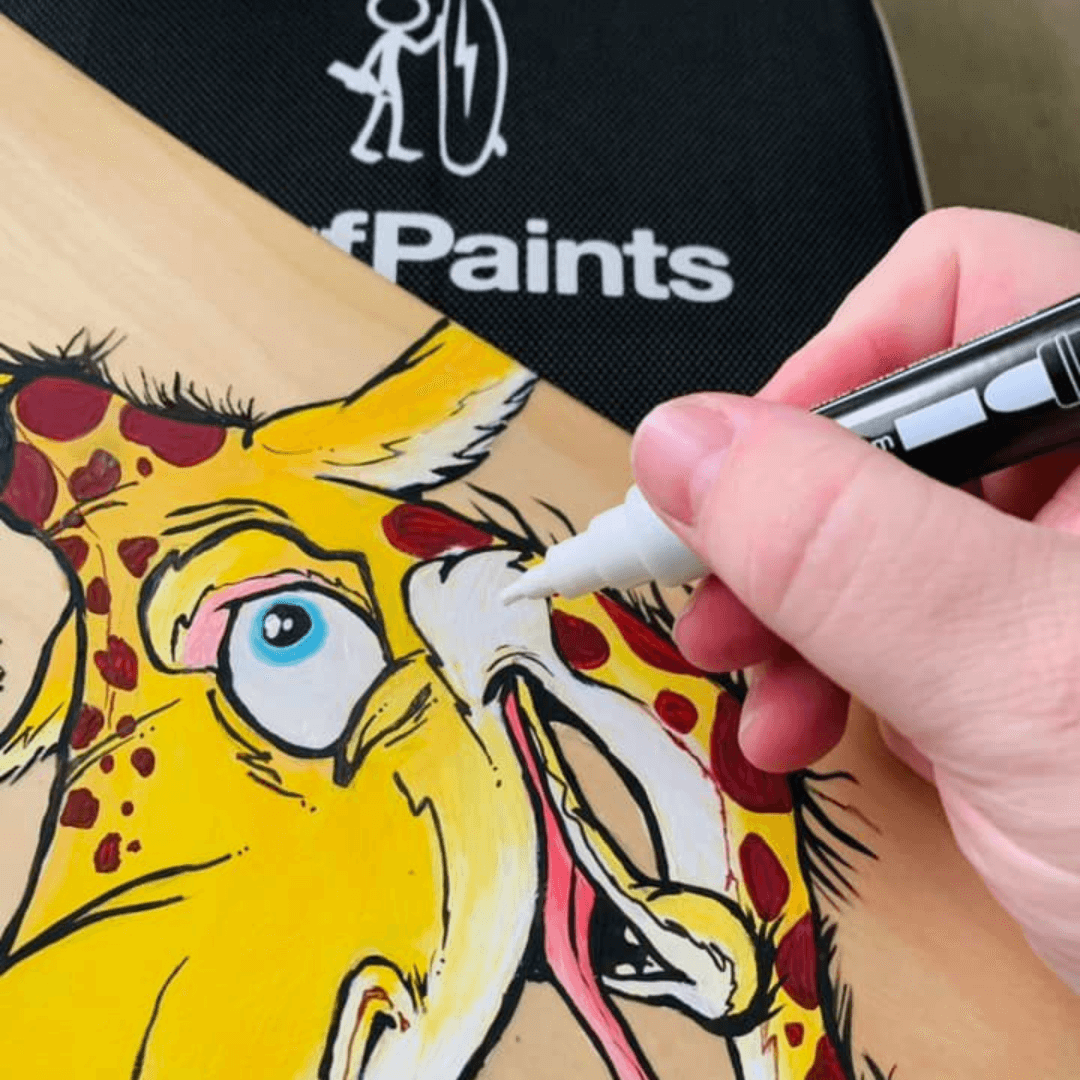 All-in-One Skateboard Art Kit: DIY Surface Prep, Paint & Customise - Includes Primary & Pastel Acrylic Sets