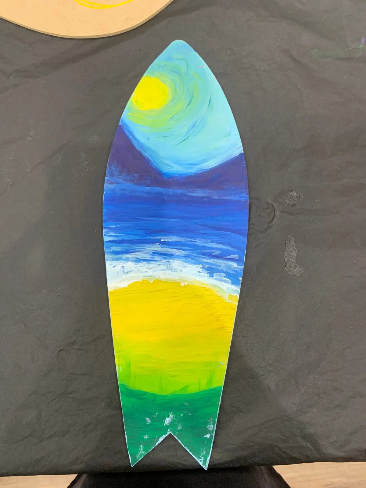 Bamboo Mini Surfboard For Art Decor - Pre Primed & Ready For Paint (30cm/12in)) Surfpaints