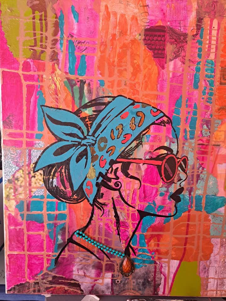 Mixed media artwork by Helen Langford