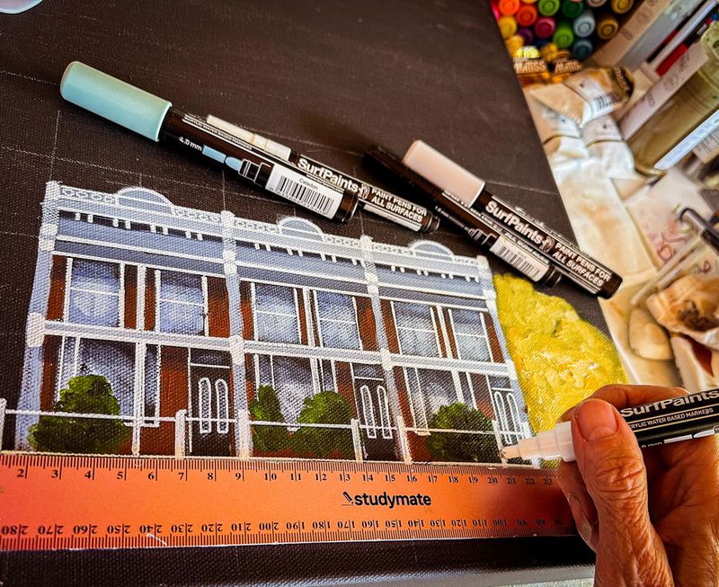 Heritage house painting by Sandra Astill