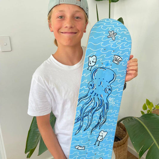 Grandma gifted a skateboard kit to this twelve-year-old kid!