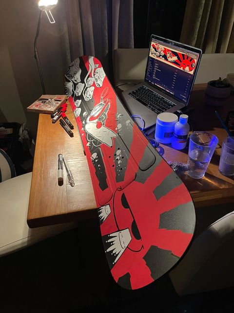 Paint your Snowboard with Ben