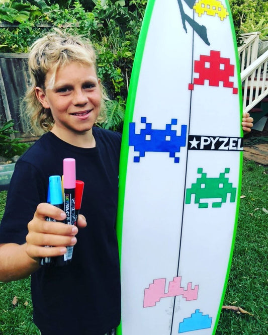 You will see this Grom and his board ripping at Pipe