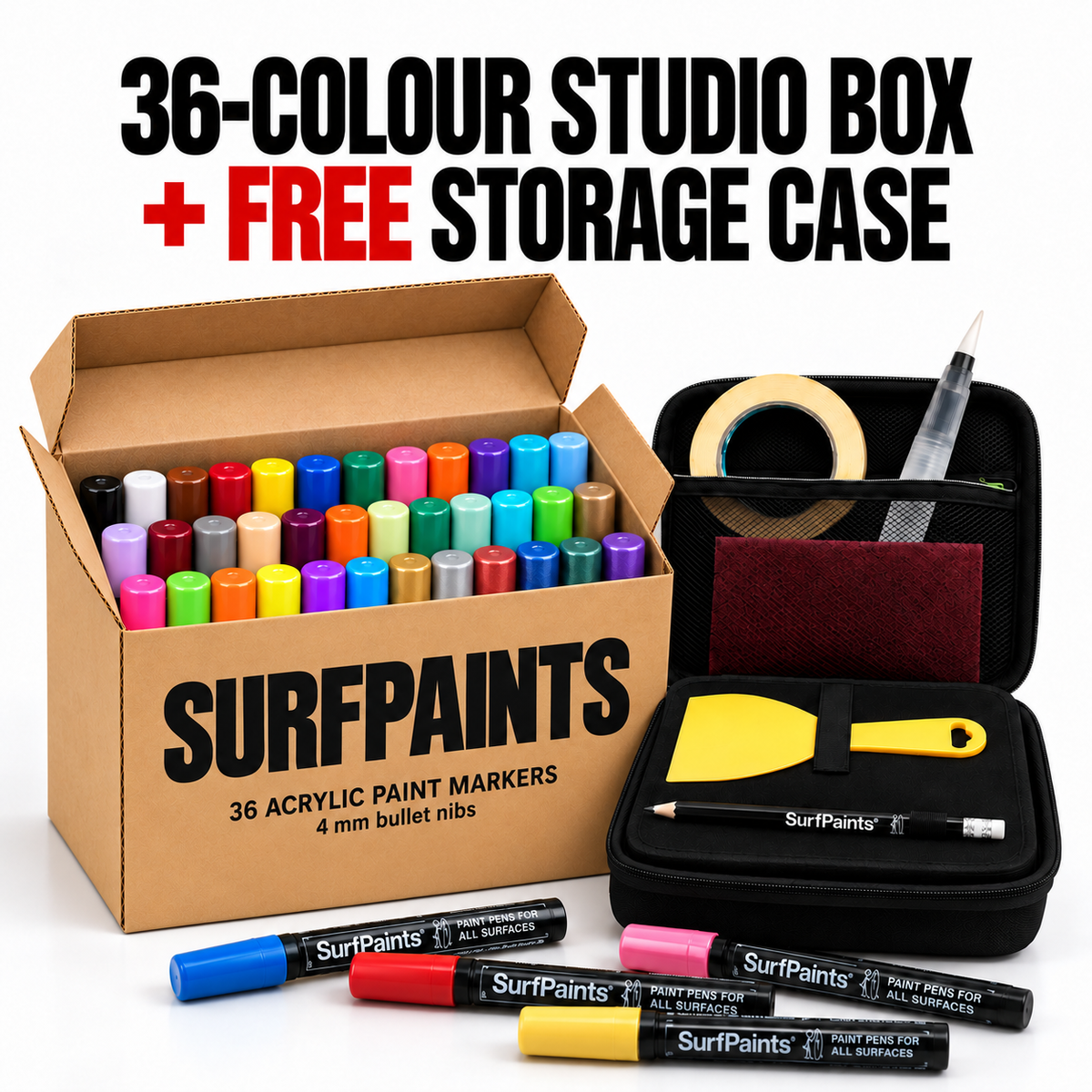 36-Colour Acrylic Paint Pen Set – Complete Artist Collection