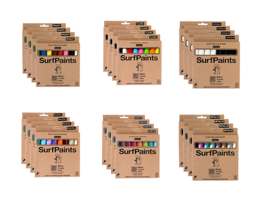 Surfpaints Ultimate Workshop, Classroom & Event Pack – 4 Sets of Every Colour in Bulk (192 Paint Pens)