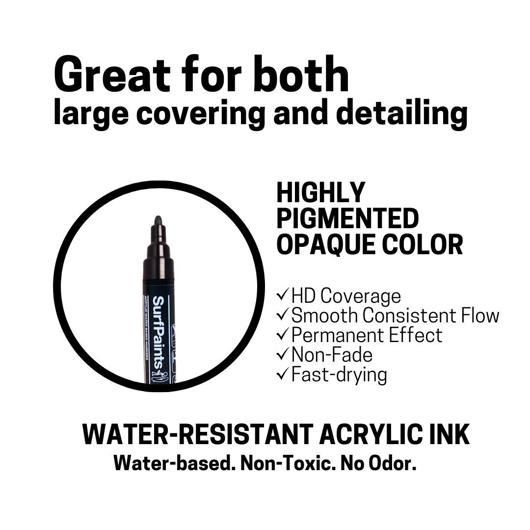 Pastel Acrylic Paint Pens - 4mm Durable Bullet Nibs for All Surfaces – Premium Japanese Quality