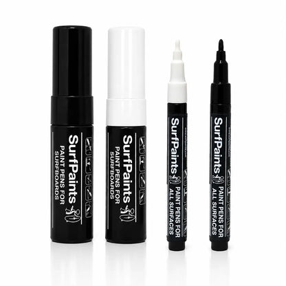 Surfpaints Black and White 15mm & 1mm fine tips
