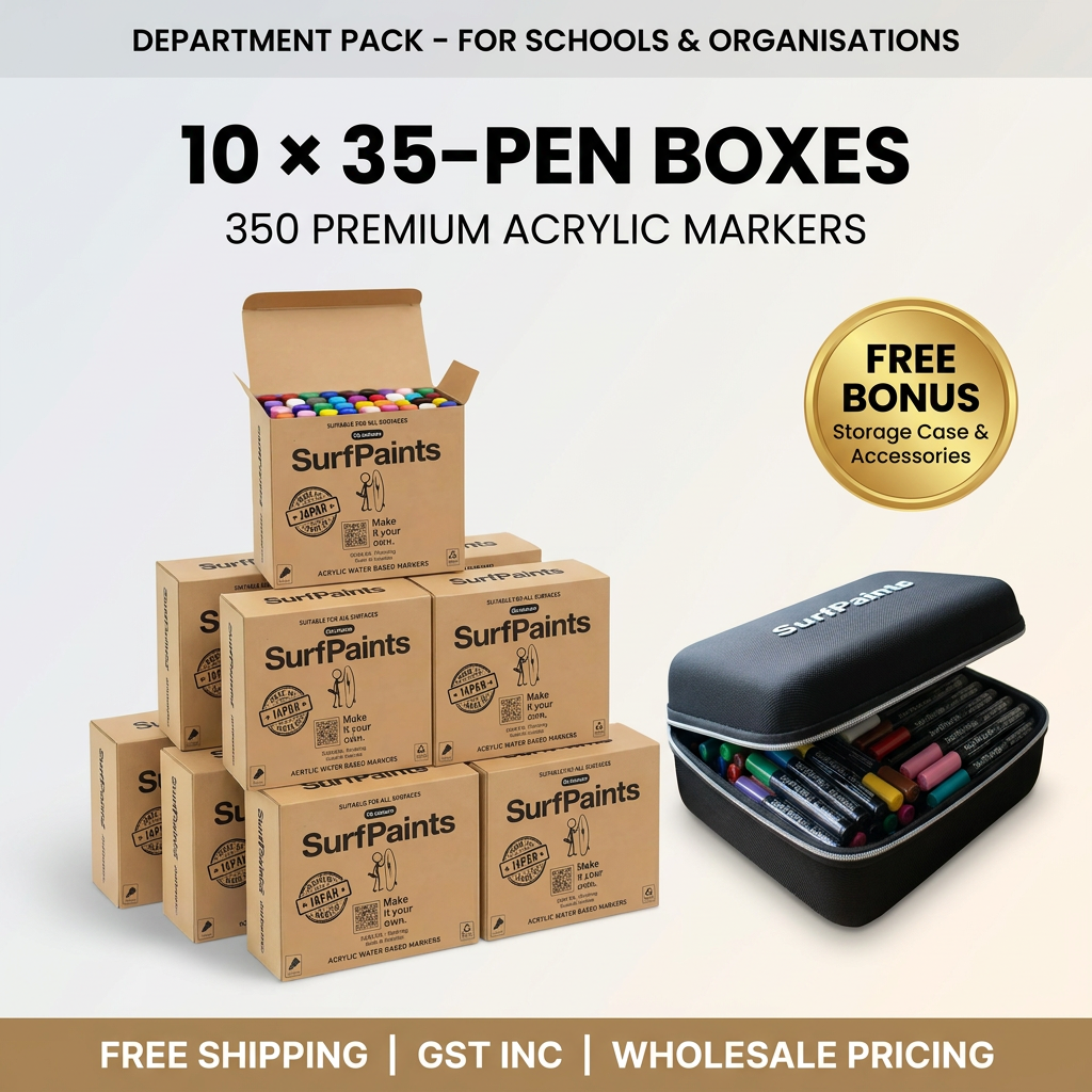 Surfpaints Department Bulk Buy Bundle 350 Acrylic Paint Markers Wholesale Pricing Surfpaints