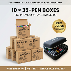 Surfpaints Department Bulk Buy Bundle 350 Acrylic Paint Markers Wholesale Pricing Surfpaints