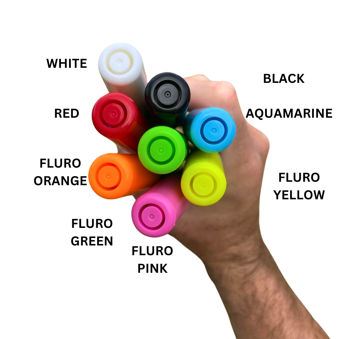 Fluro Acrylic Paint Pens - 4mm Durable Bullet Nibs for All Surfaces – Premium Japanese Quality