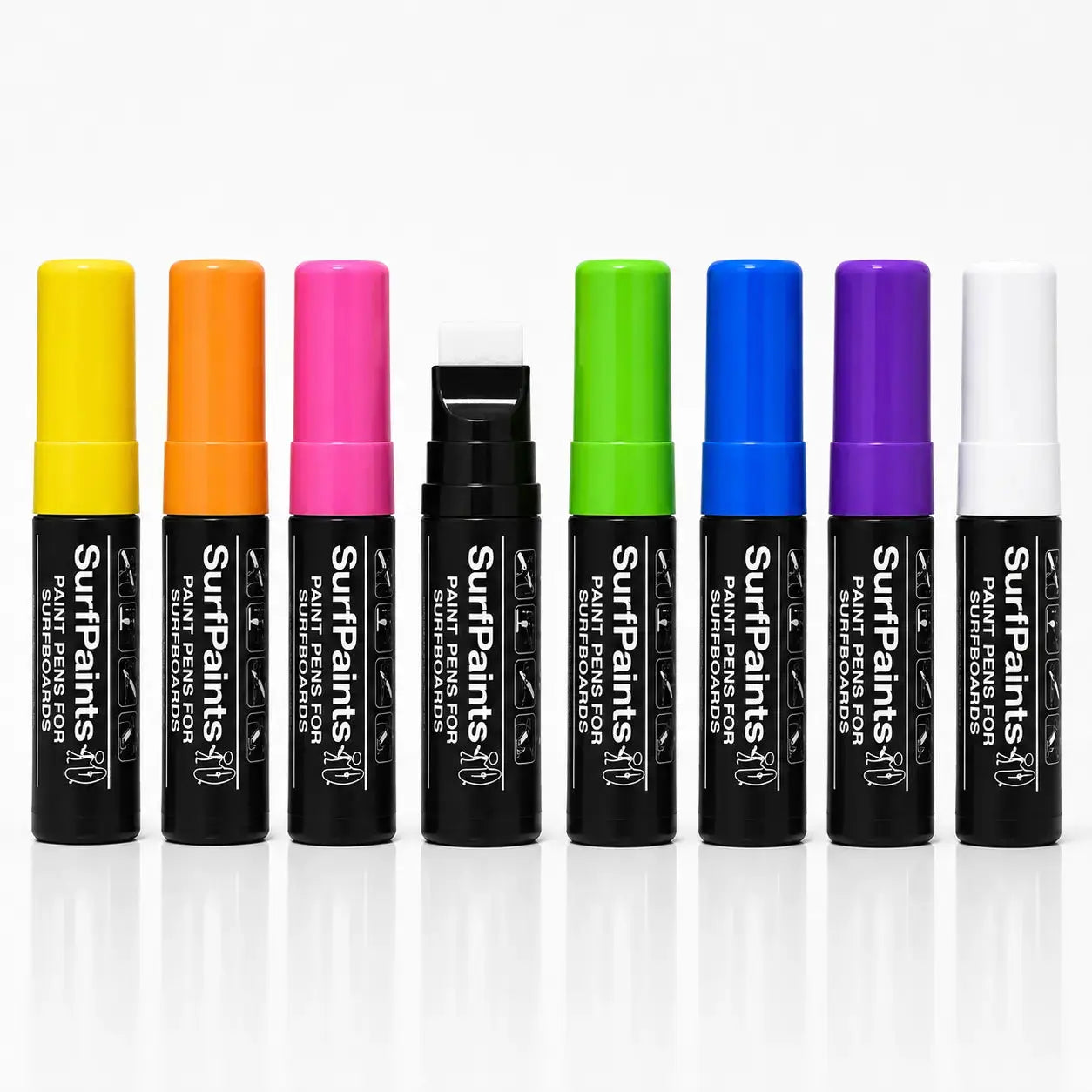 Fluro Acrylic Paint Pens - 15mm Jumbo Wide Nibs for All Surfaces – Premium Japanese Quality Surfpaints
