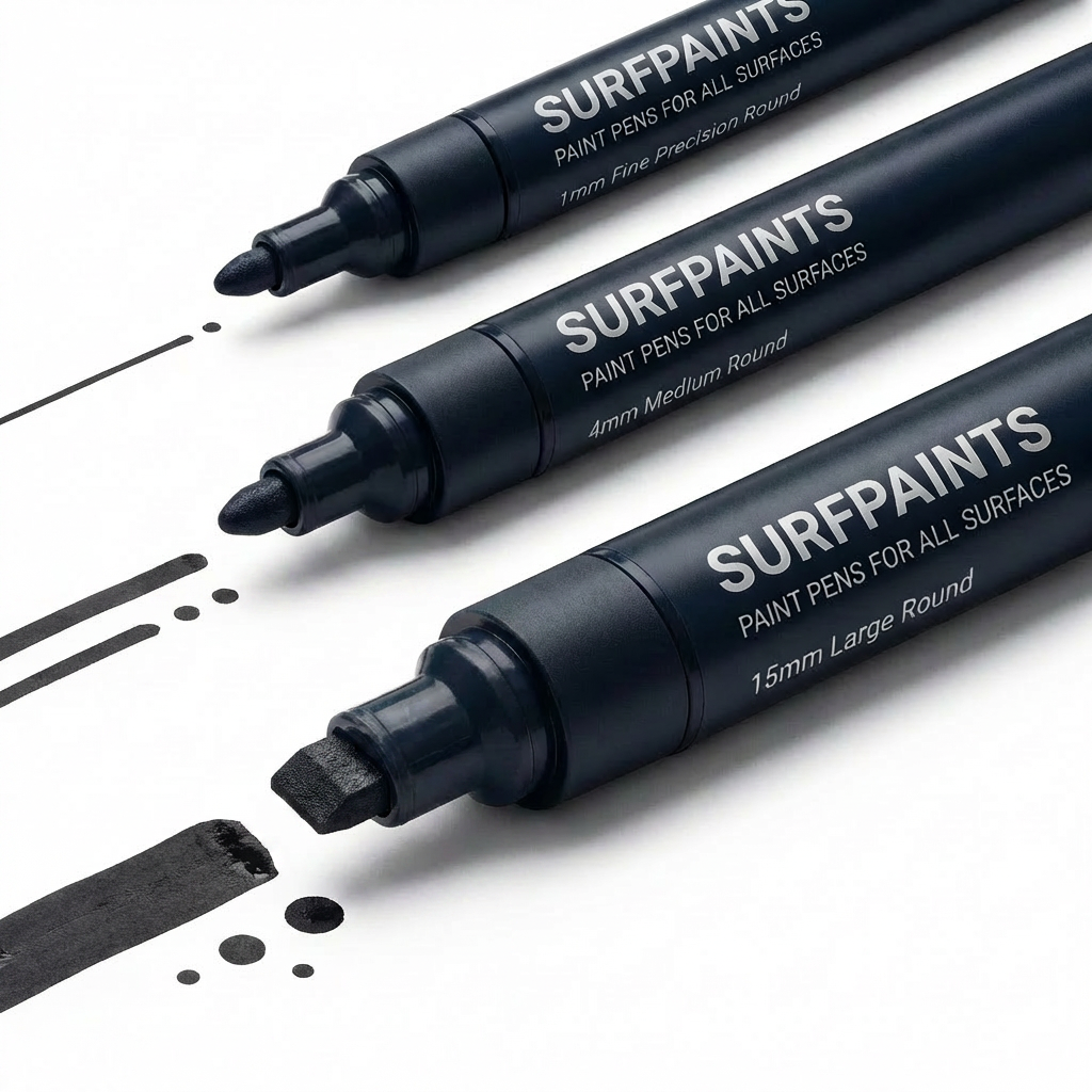 Individual Acrylic Water Based Paint Pens - Choose Your Size & Colour Surfpaints