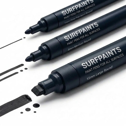 Individual Acrylic Water Based Paint Pens - Choose Your Size & Colour Surfpaints