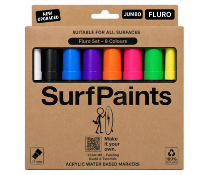 Fluro Acrylic Paint Pens - 15mm Jumbo Wide Nibs for All Surfaces – Premium Japanese Quality