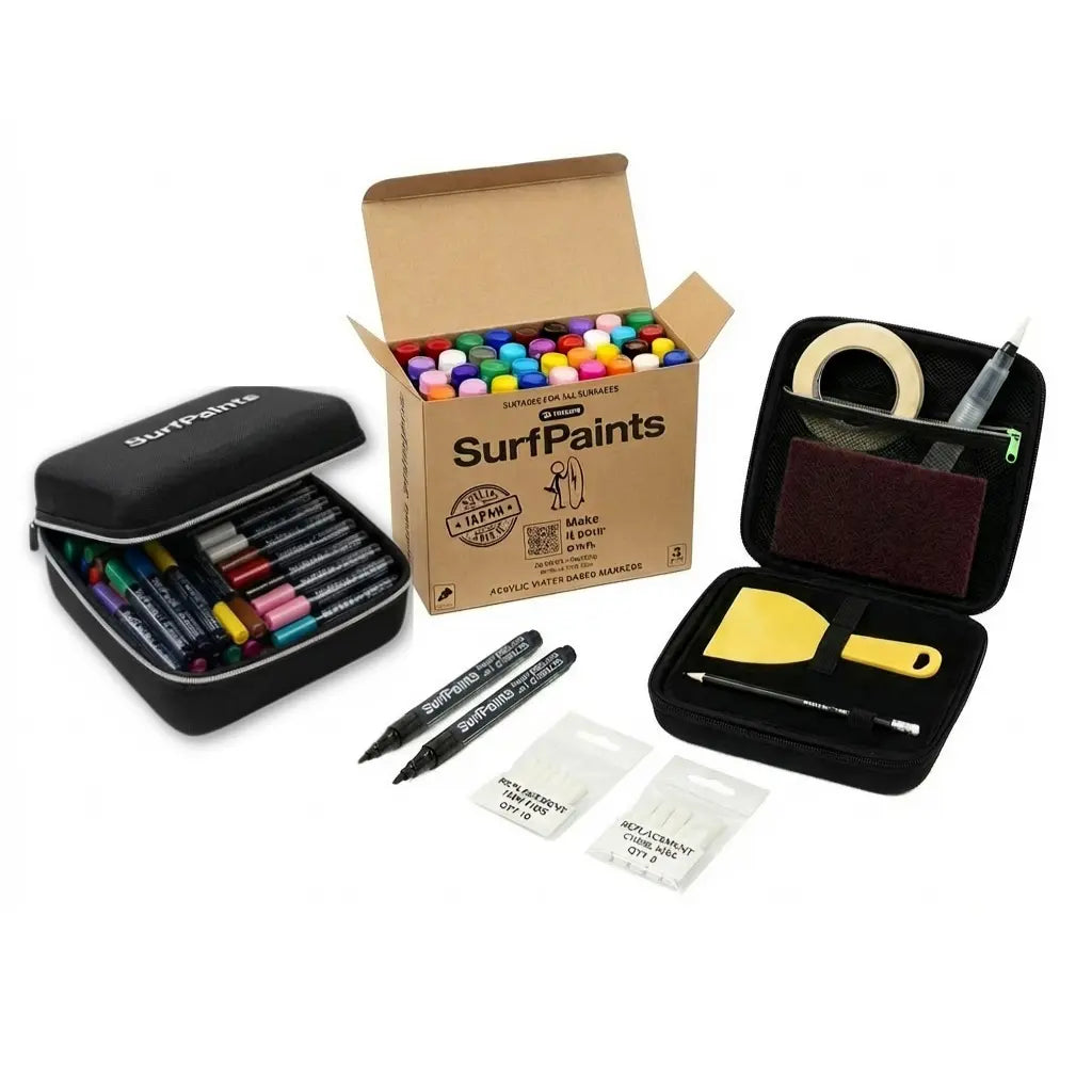 Surfpaints Complete Art Studio Kit. Full Acrylic Marker Range with Weatherproof Formula for All Surfaces Surfpaints