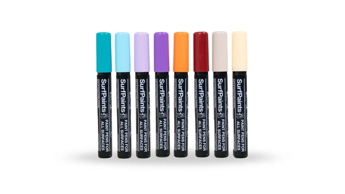 Surfpaints Pastel 8-Pack 4mm Japanese Acrylic Paint Pens – 8 Pastel Markers Lineup