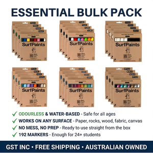 Surfpaints Essential Bulk Buy Bundle 192 Acrylic Markers Wholesale Pricing Surfpaints