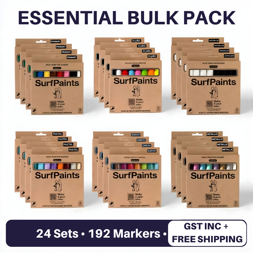Surfpaints Essential Bulk Buy Bundle 192 Acrylic Markers Wholesale Pricing Surfpaints