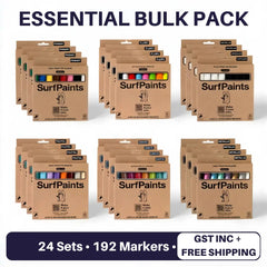 Surfpaints Essential Bulk Buy Bundle 192 Acrylic Markers Wholesale Pricing Surfpaints