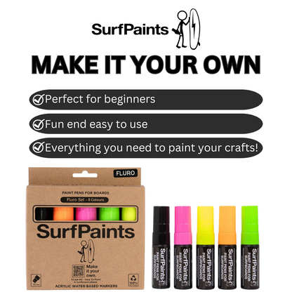 Fluro Acrylic Paint Pens - 15mm Durable Wide Nibs for All Surfaces – Premium Japanese Quality