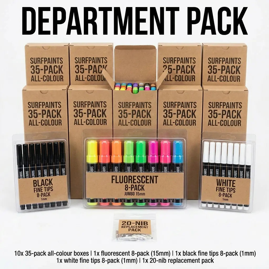 Surfpaints Department bulk acrylic marker pack