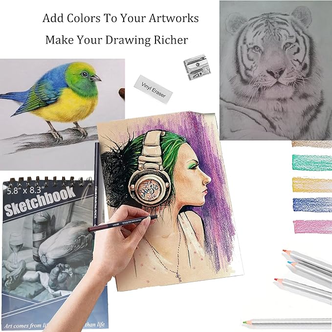 48 Pencil Kit & Sketchbook