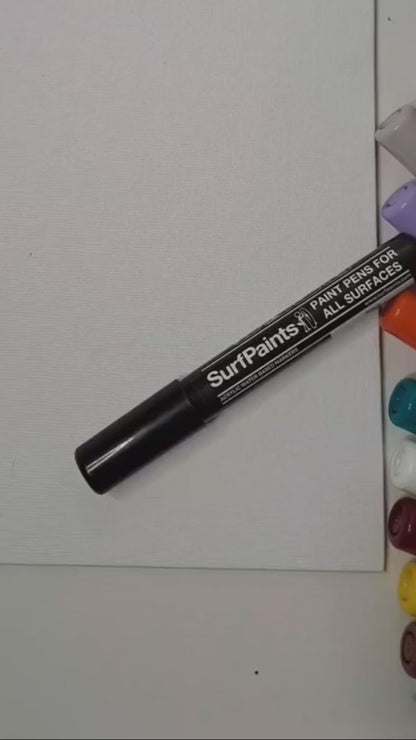 Primary Acrylic Paint Pens – 4mm Durable Bullet Nibs for All Surfaces – Premium Japanese Quality