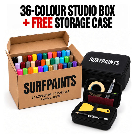 Surfpaints 36-Colour Studio Box with free case offer