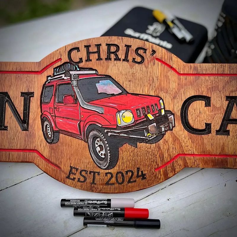 Wood painted with Surfpaints